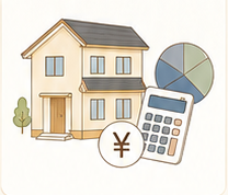 住宅と費用相場のイラスト